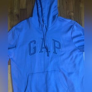 Unisex Gap Purple Draw String Embroidered Hoodie Size Large